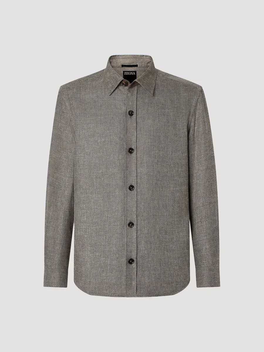 Cashmere Linen and Silk Overshirt