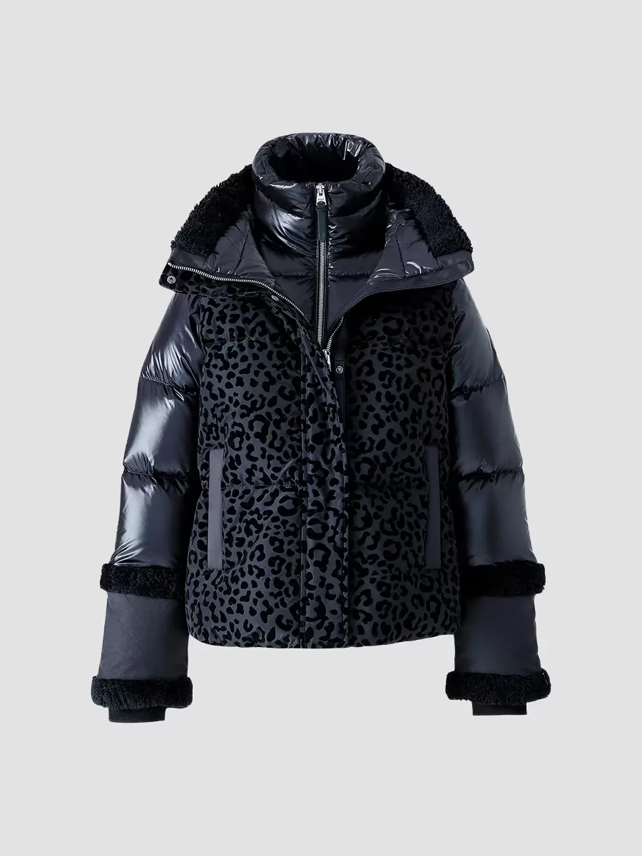 Lydana Leopard Print Down Puffer by Mackage