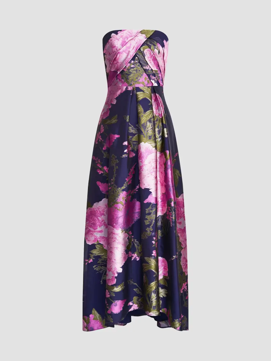 Holly Floral Jacquard Gown
