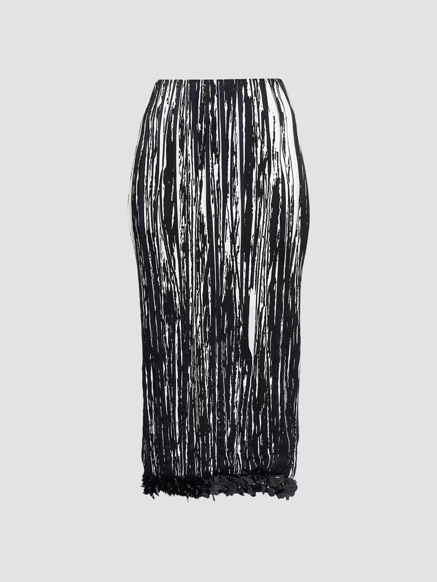 The Sinclair Pleated Pencil Skirt
