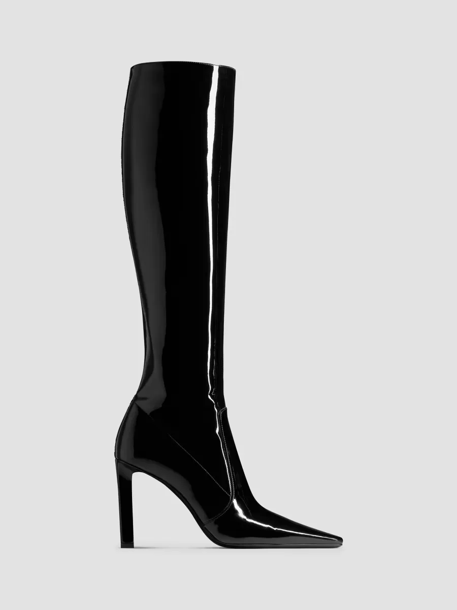 Francoise Boots in Patent Leather by Saint Laurent
