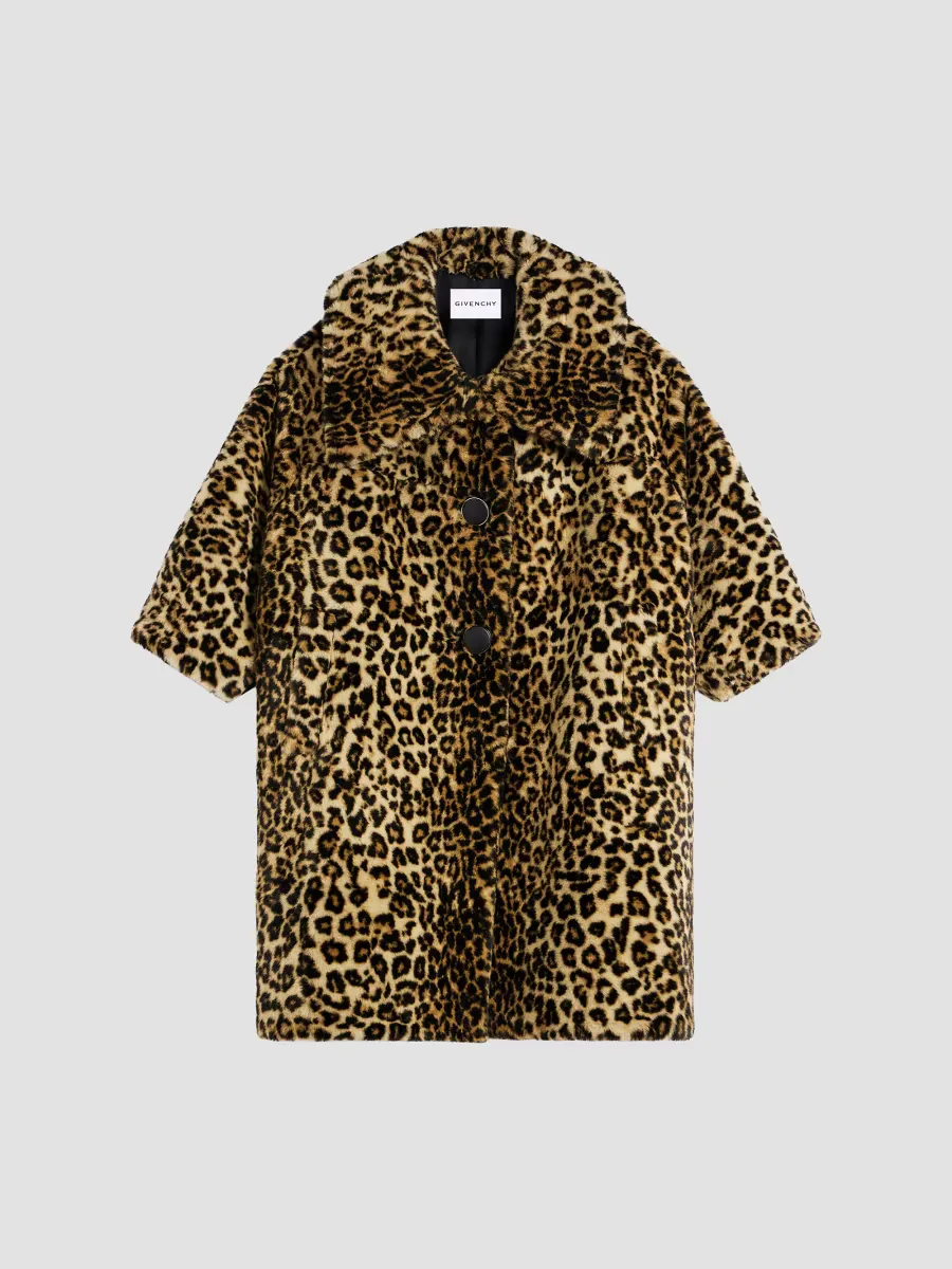 Long Coat in Leopard Print by GIVENCHY