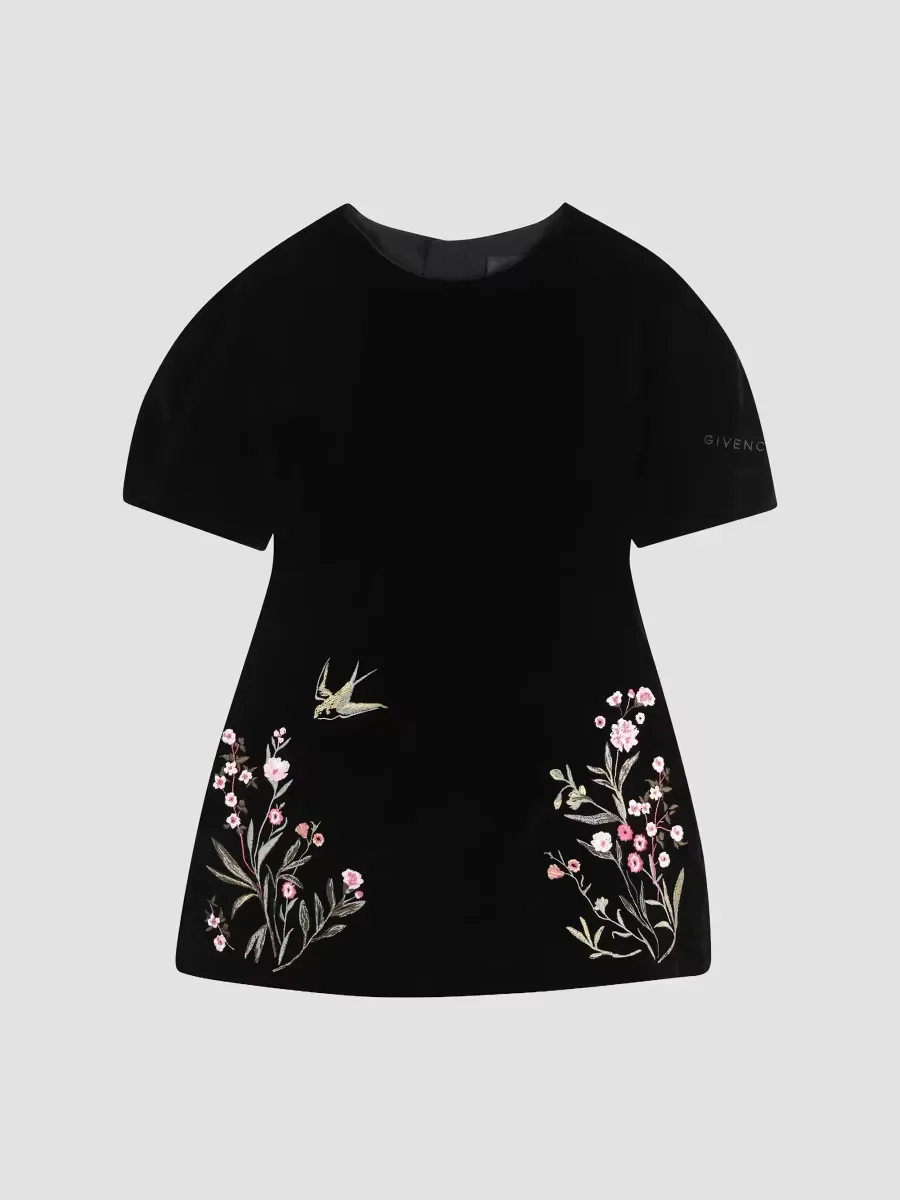 Floral-Embroidered Velvet Dress by GIVENCHY