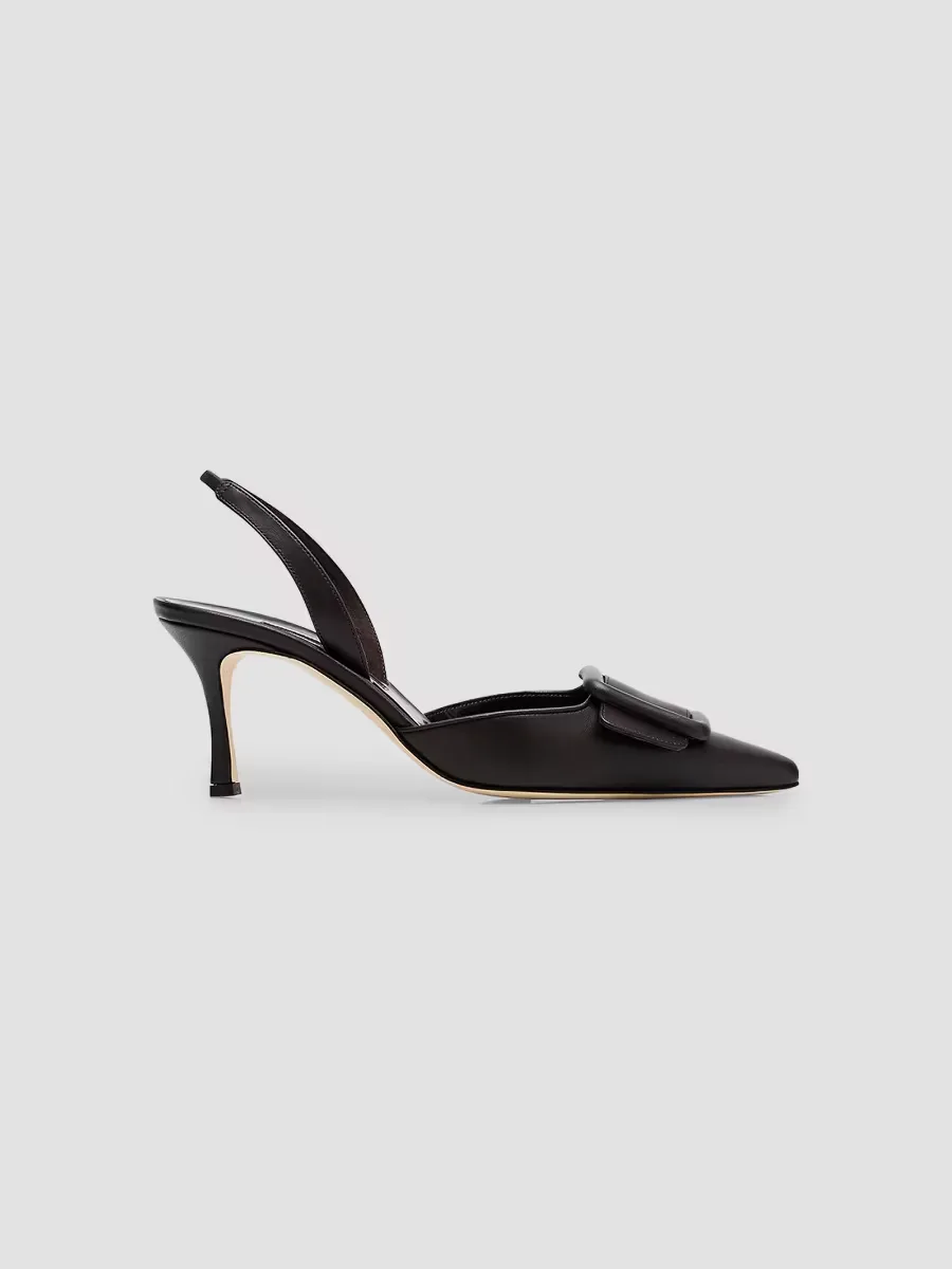 Maysli 70MM Leather Slingback Pumps by Manolo Blahnik
