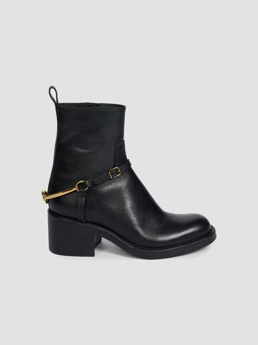Dakota Harness Strap Leather Ankle Boots by Chloé