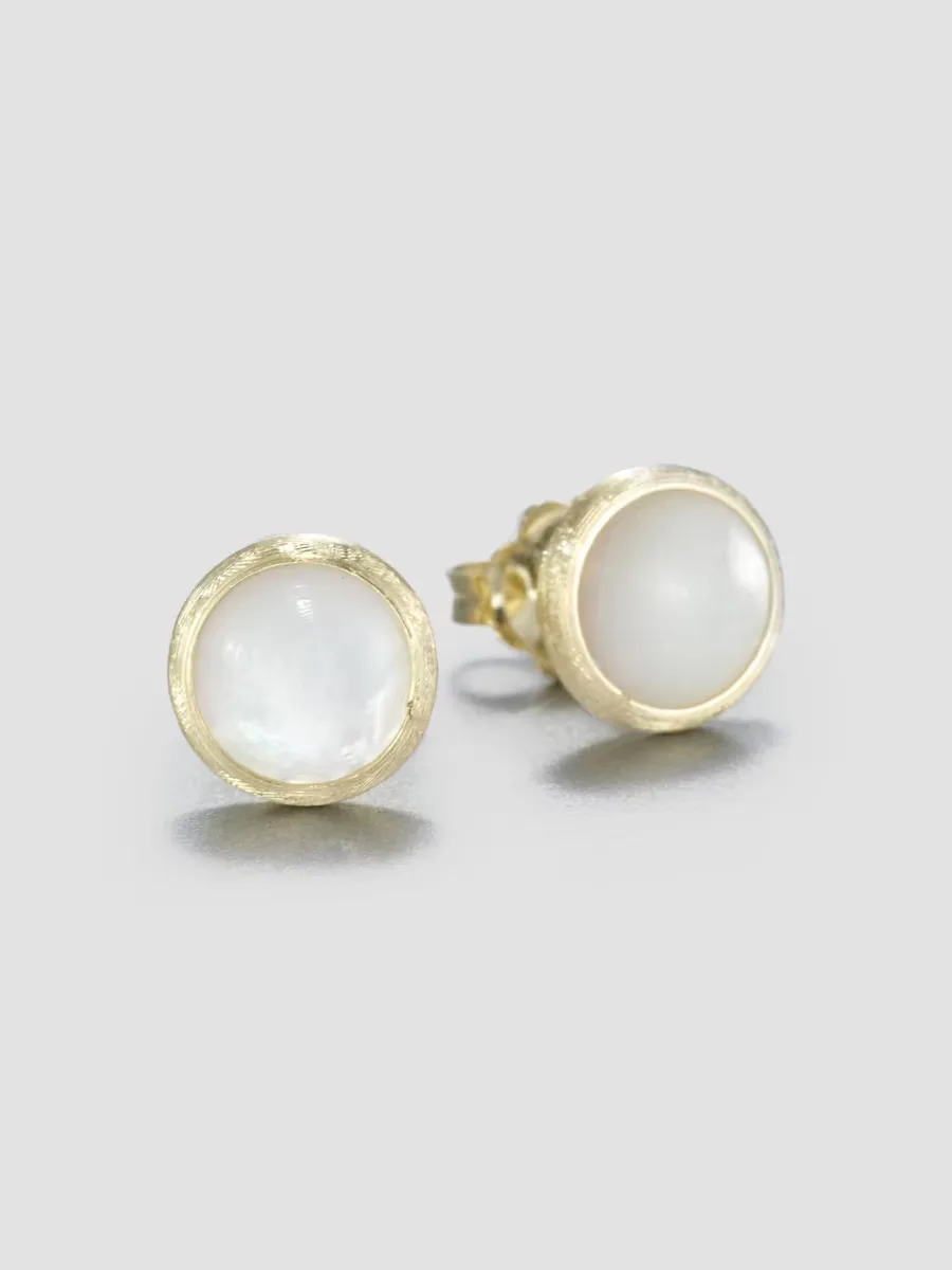 Jaipur Resort Mother-Of-Pearl & 18K Yellow Gold Stud Earrings by Marco Bicego
