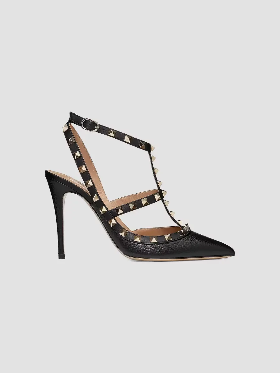 Rockstud Ankle Strap Pumps 100 mm