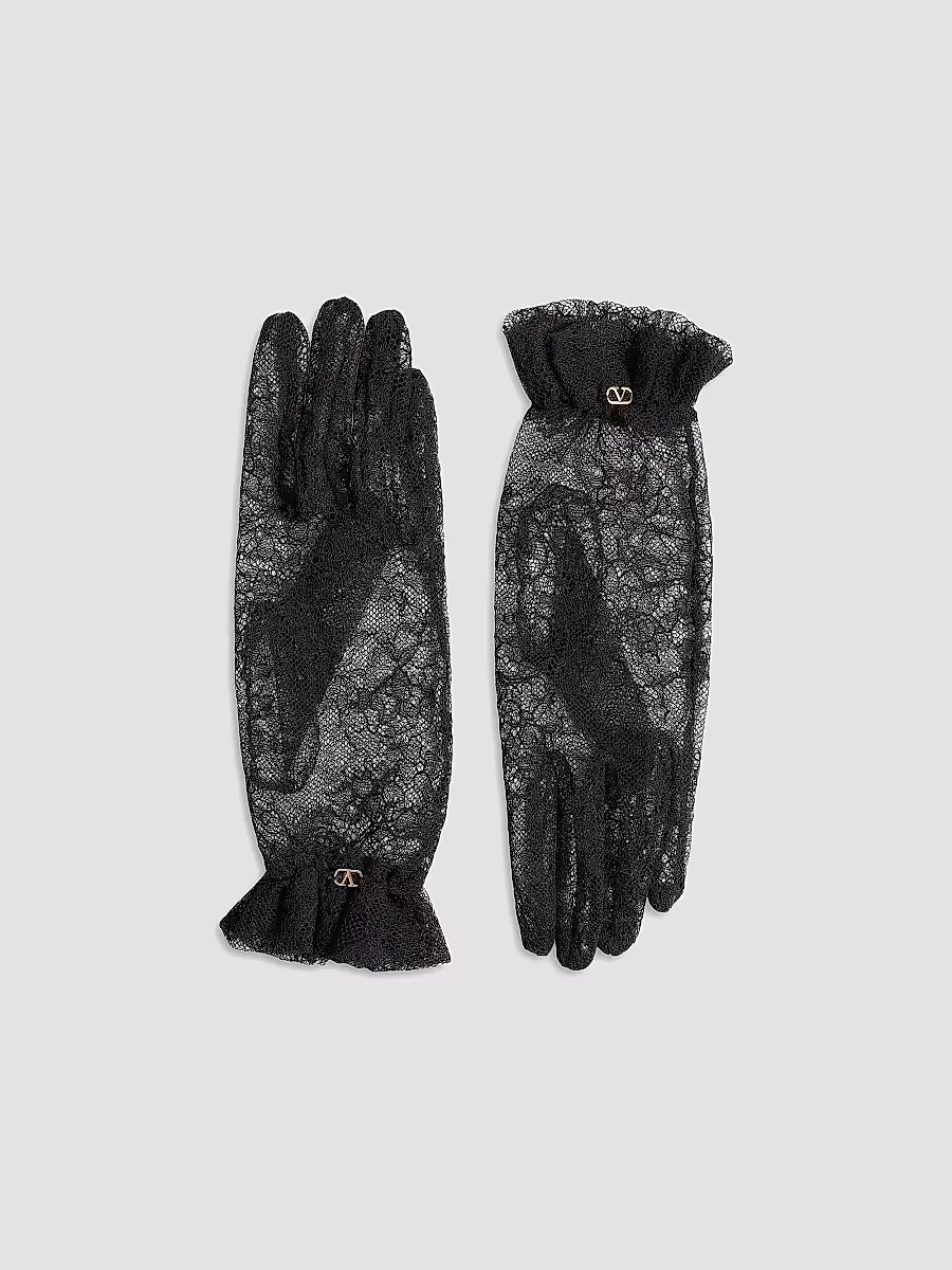 VLogo Signature Lace Gloves by Valentino