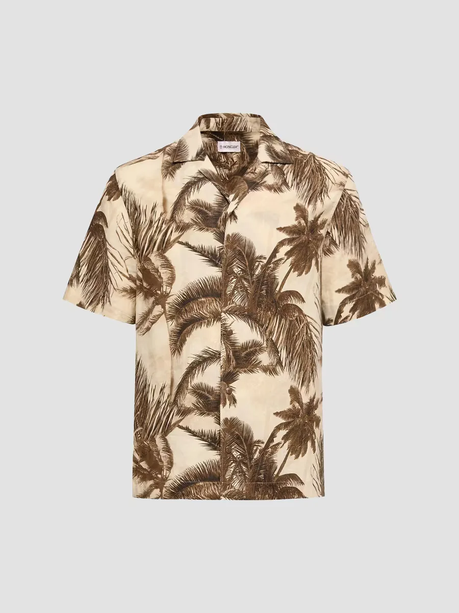 Shirt in Cotton & Linen Blend by Moncler