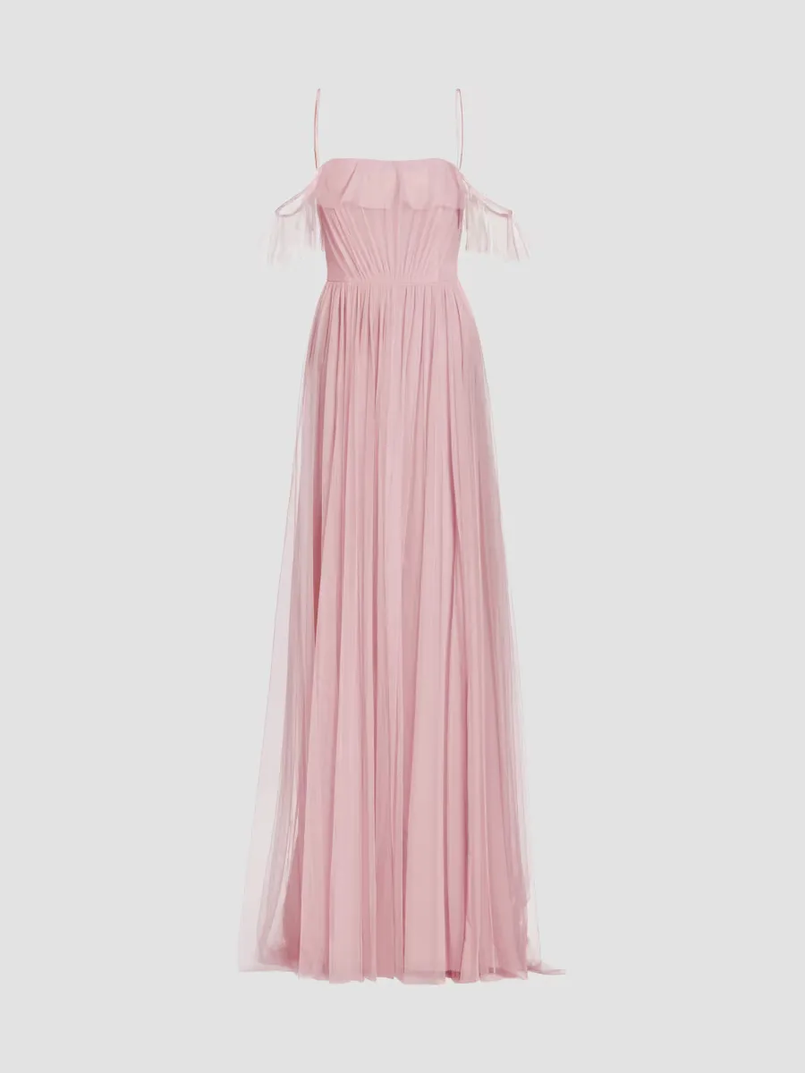Miriam Pleated Tulle Gown by Vera Wang