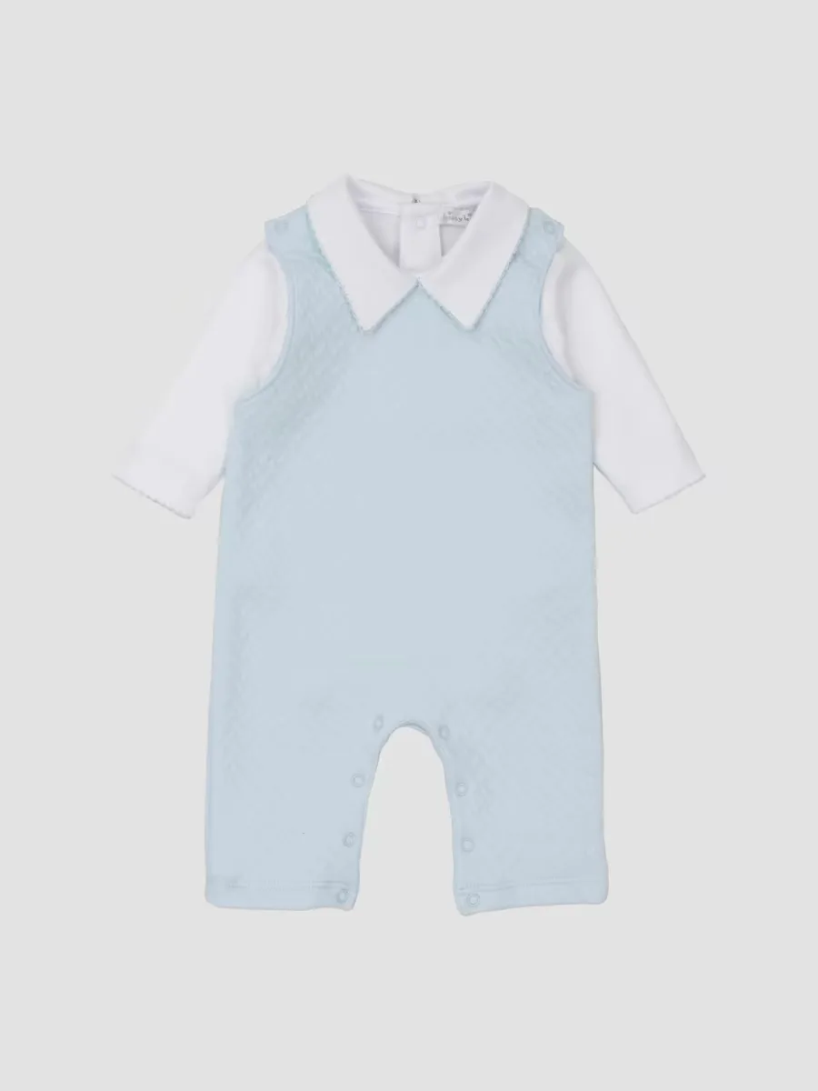 Bodysuit & Quilted Overalls Set by Kissy Kissy