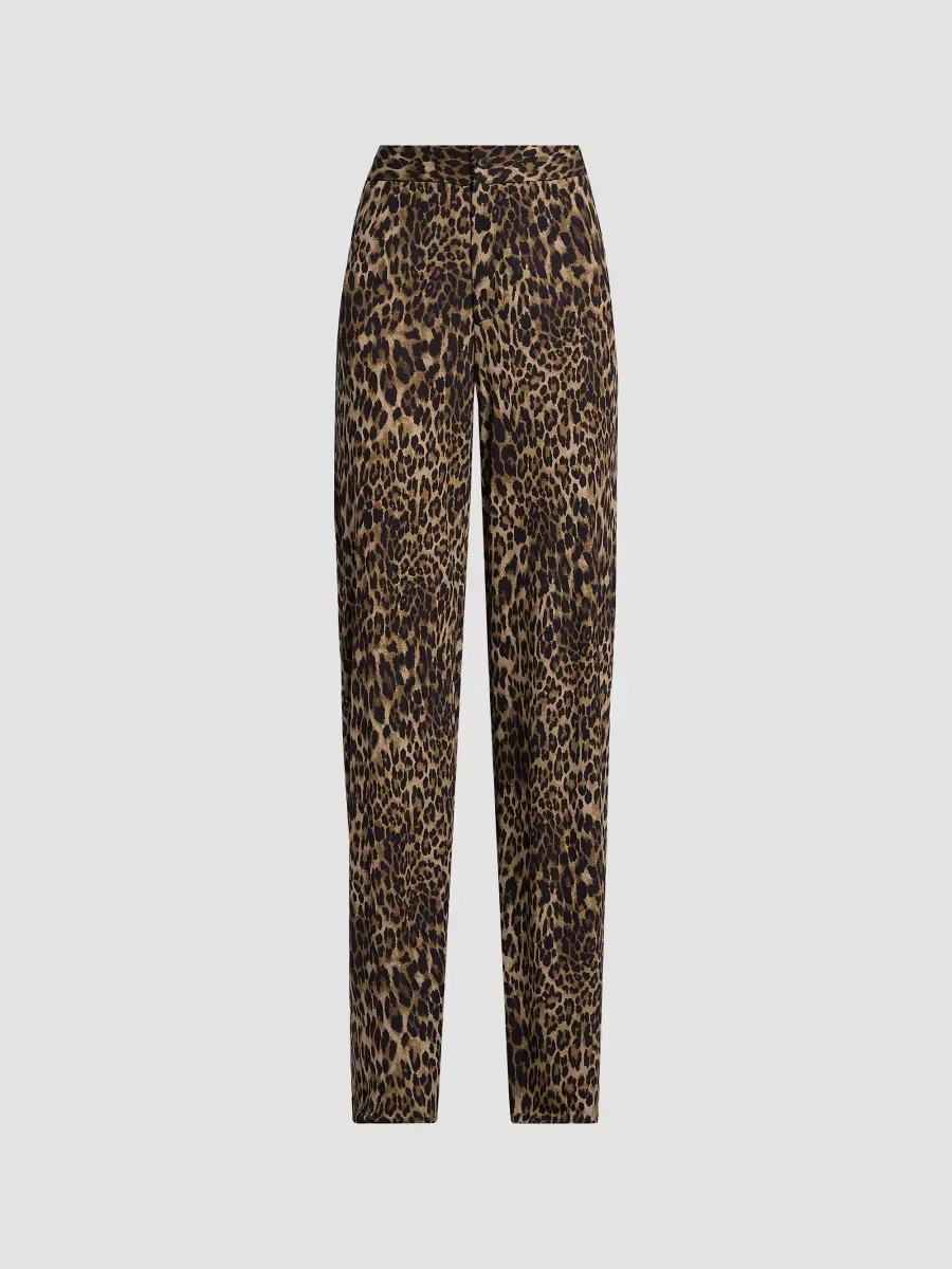 Kiana Leopard Wide-Leg Pants by Nili Lotan