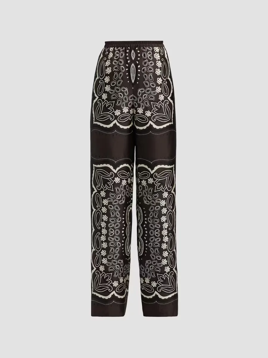 Morgan Silk Bandana Pants by Nili Lotan