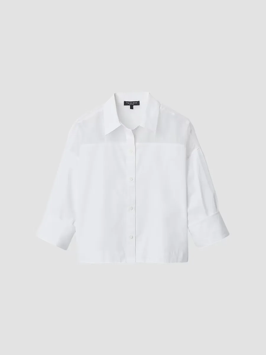Elly Cotton Button-Front Shirt by rag & bone