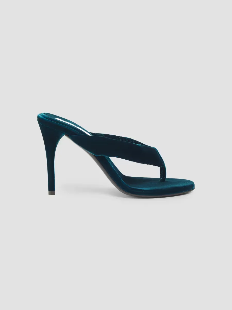 Tong 90MM Velvet Mules by ALAA