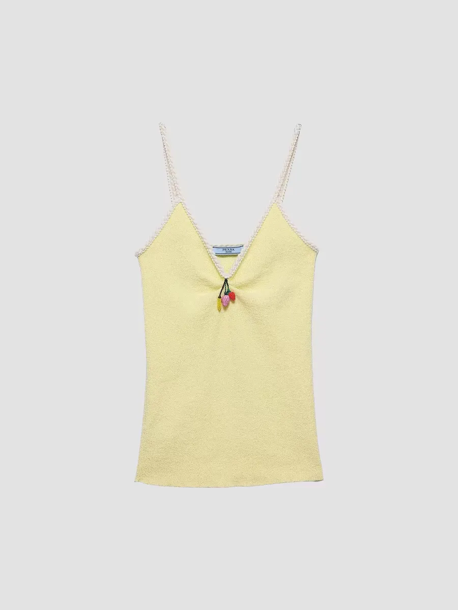 Cotton Bouclé Top by Prada