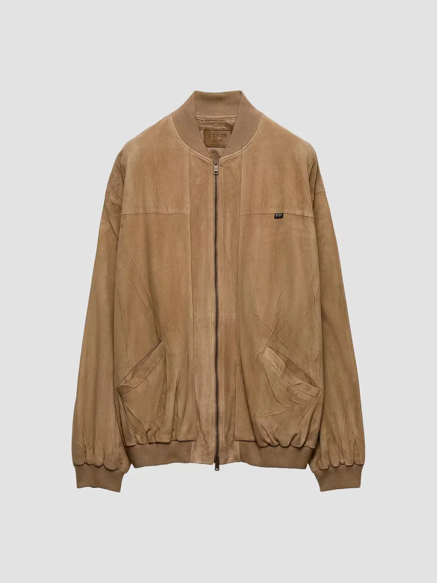 Suede Bomber Jacket by Prada