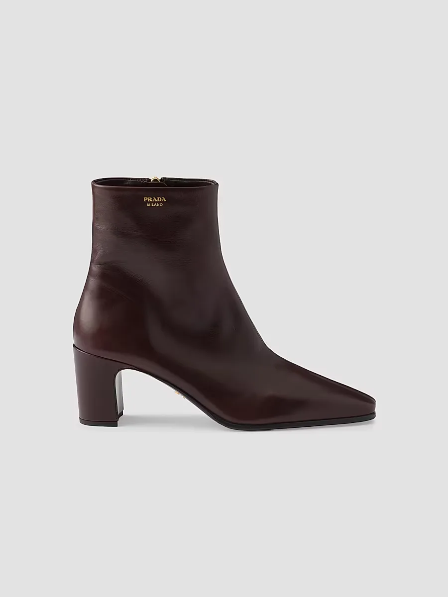Leather Booties by Prada