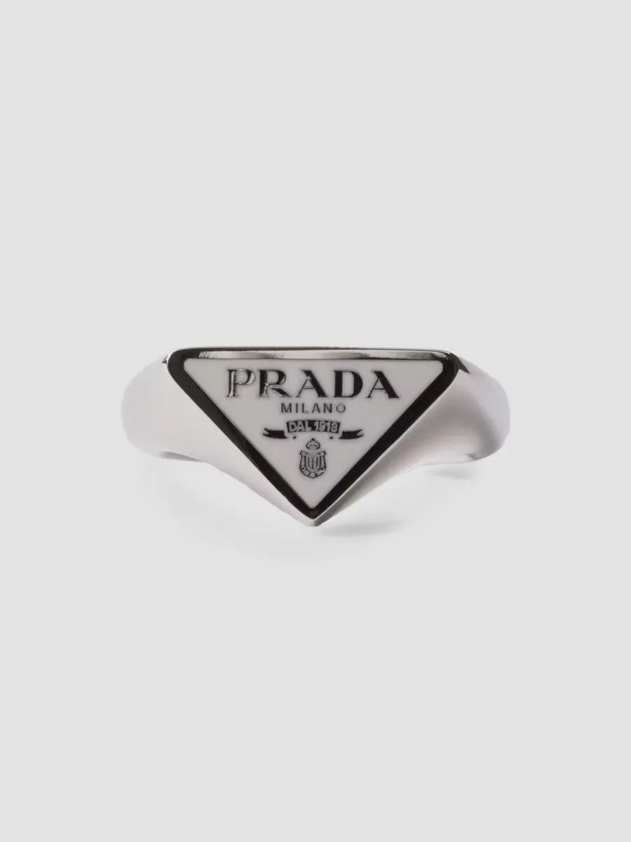 Enameled Metal Ring by Prada