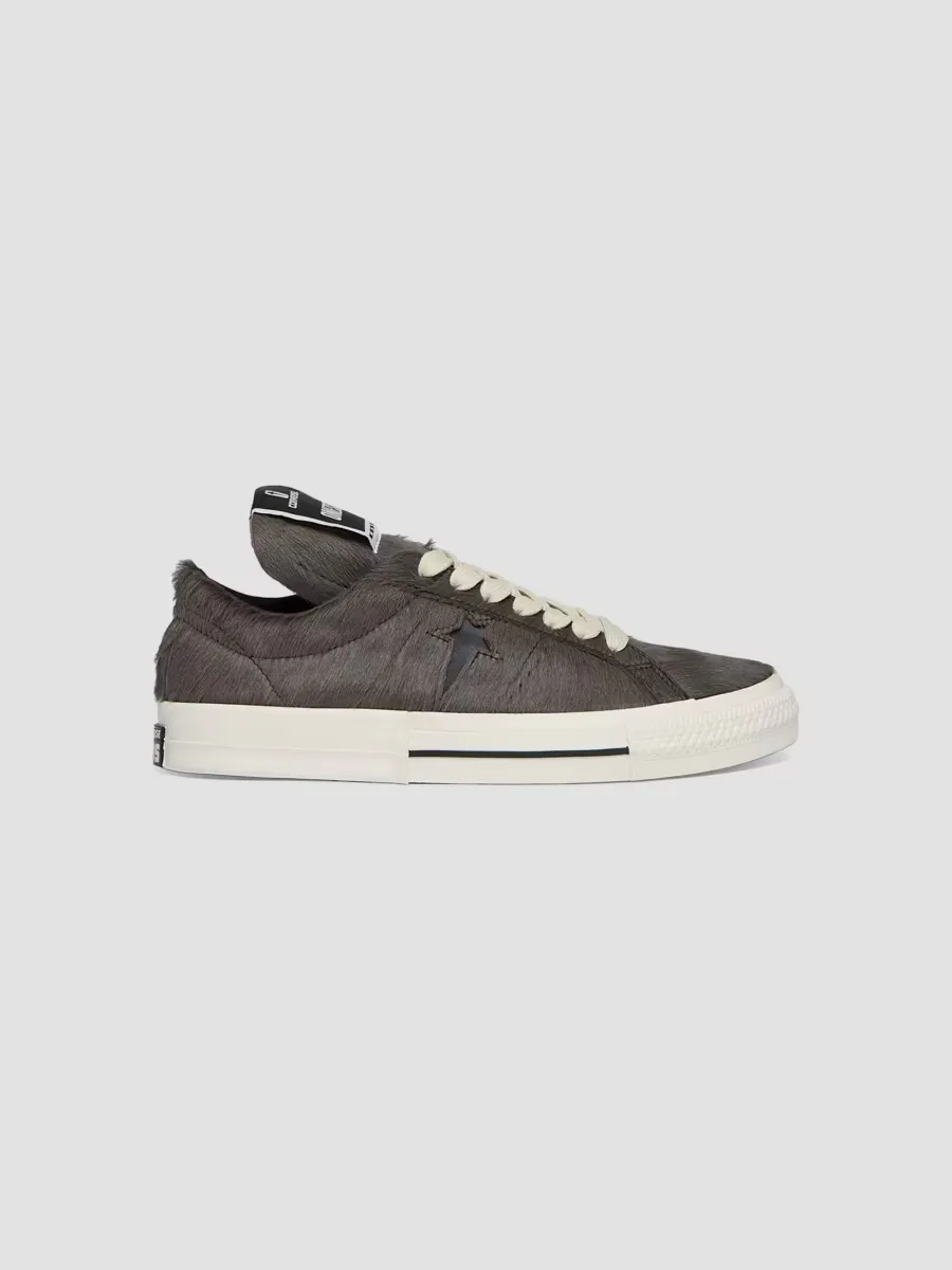 Converse x Drkshdw ONE STR Calf Hair Low-Top Sneakers by Rick Owens
