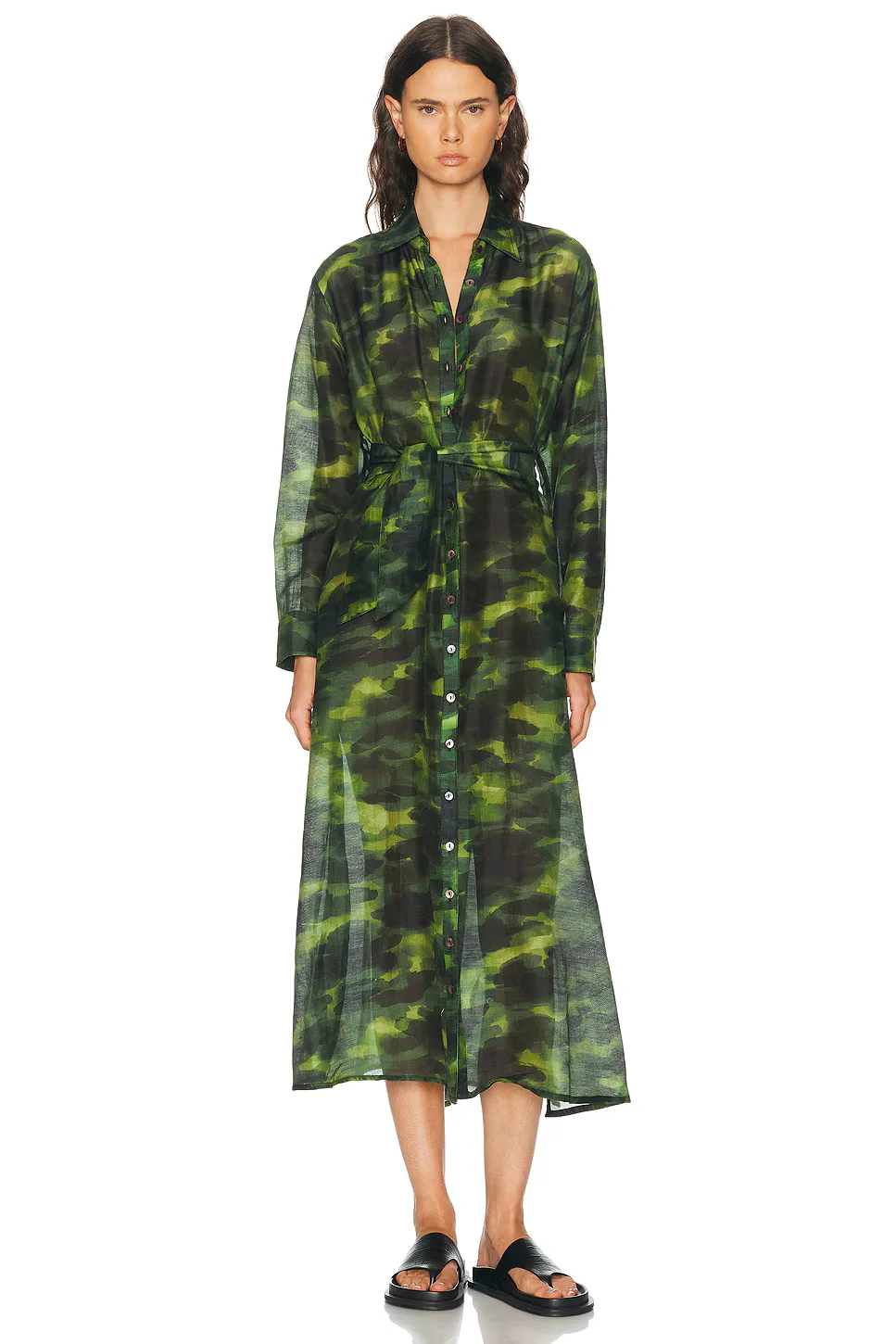 Button Up Long Shirt by Chan Luu