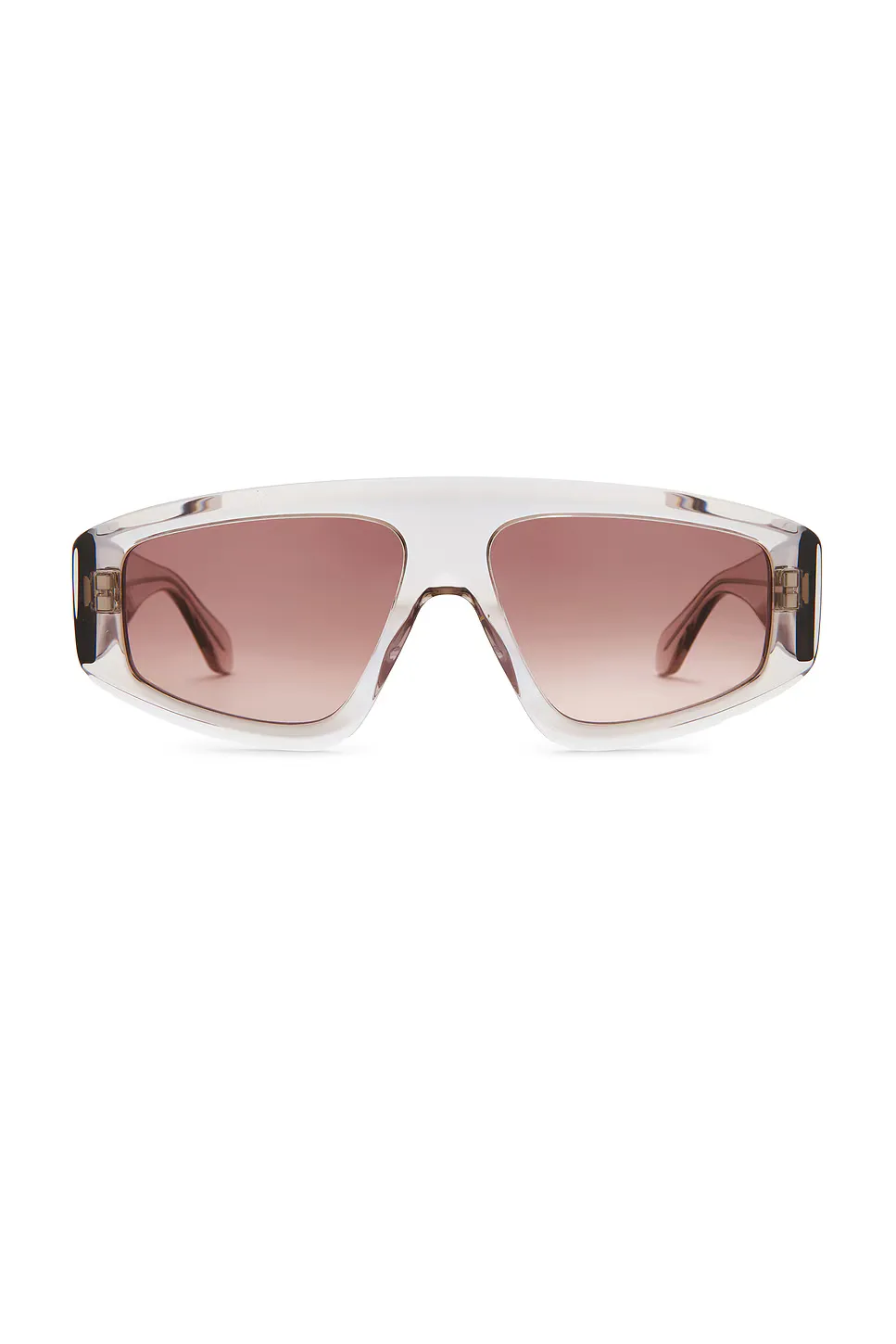 Lettering Logo Rectangular Sunglasses by Alaa