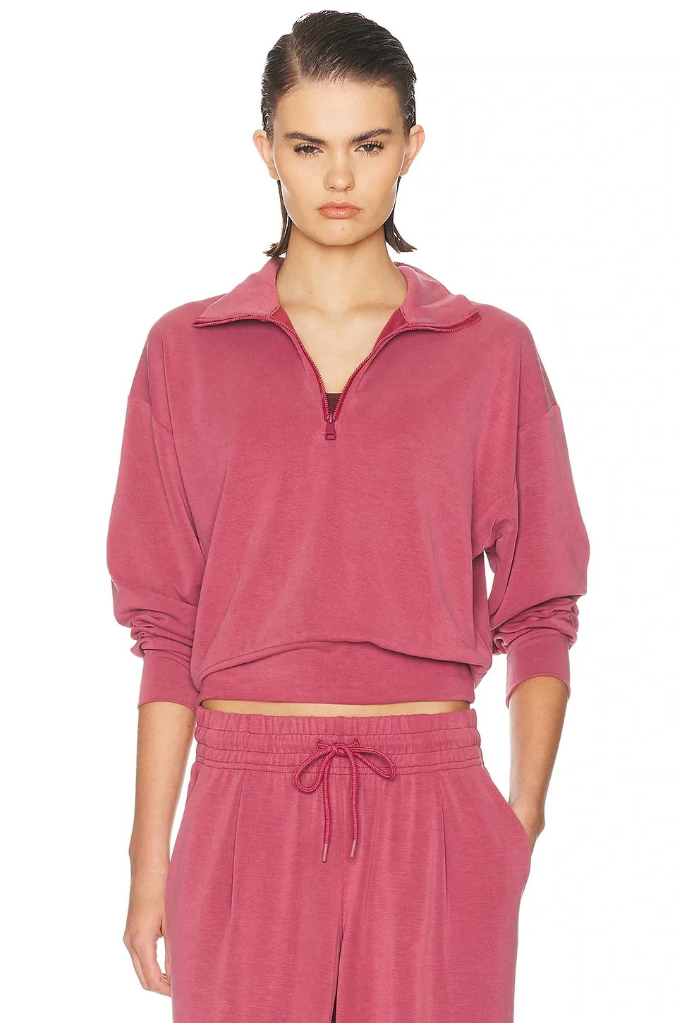 Cruiser Half Zip Cropped Sweatshirt by Beyond Yoga