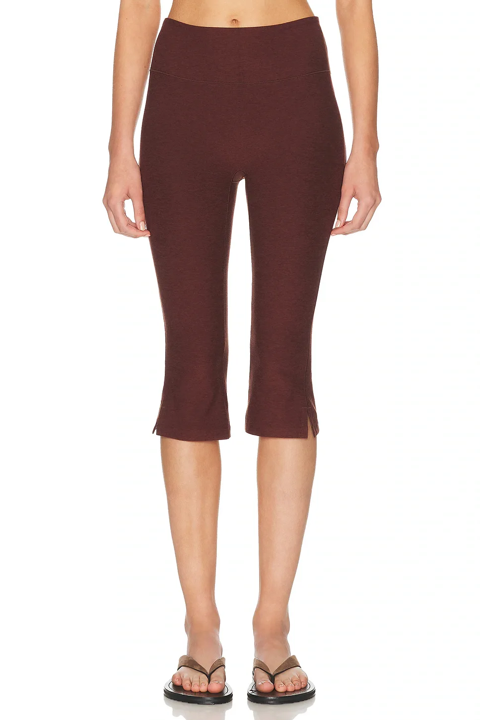 Spacedye Mid Rise Slit Pedal Pusher Legging by Beyond Yoga