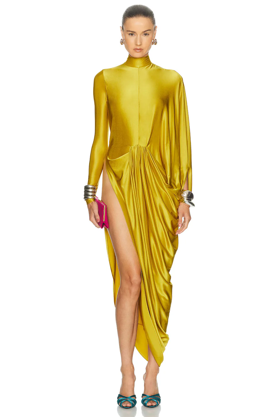 Satin Vestale Dress by Burc Akyol