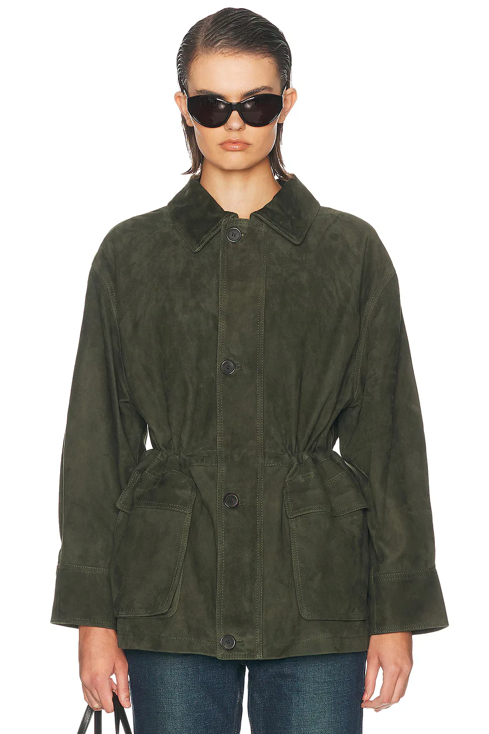 Maeve Lamb Suede Jacket by Arma