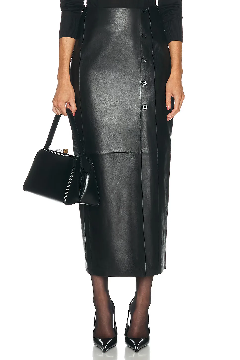 Leather Wrap Skirt by House of Dagmar