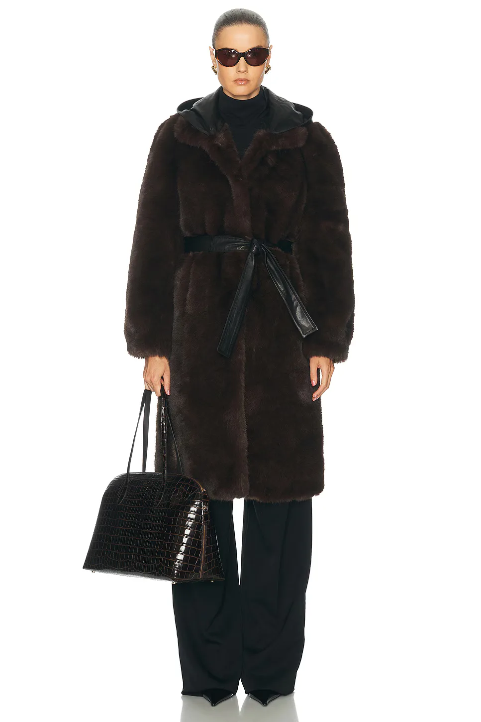Penny Maxi Faux Fur Coat by Mimchik