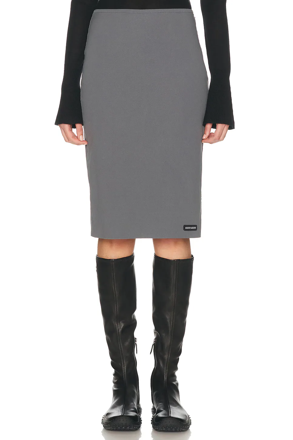 Popeline Stretch Skirt by Miu Miu