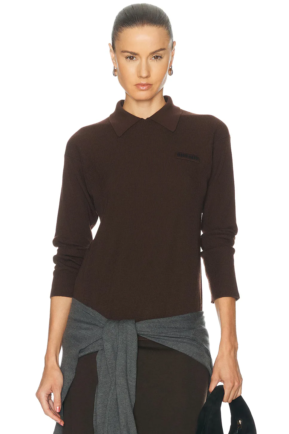 Wool Ribs Sweater by Miu Miu