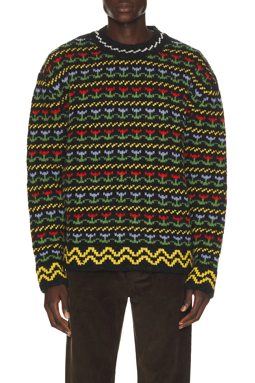 Zig Zag Crewneck Sweater by Marni