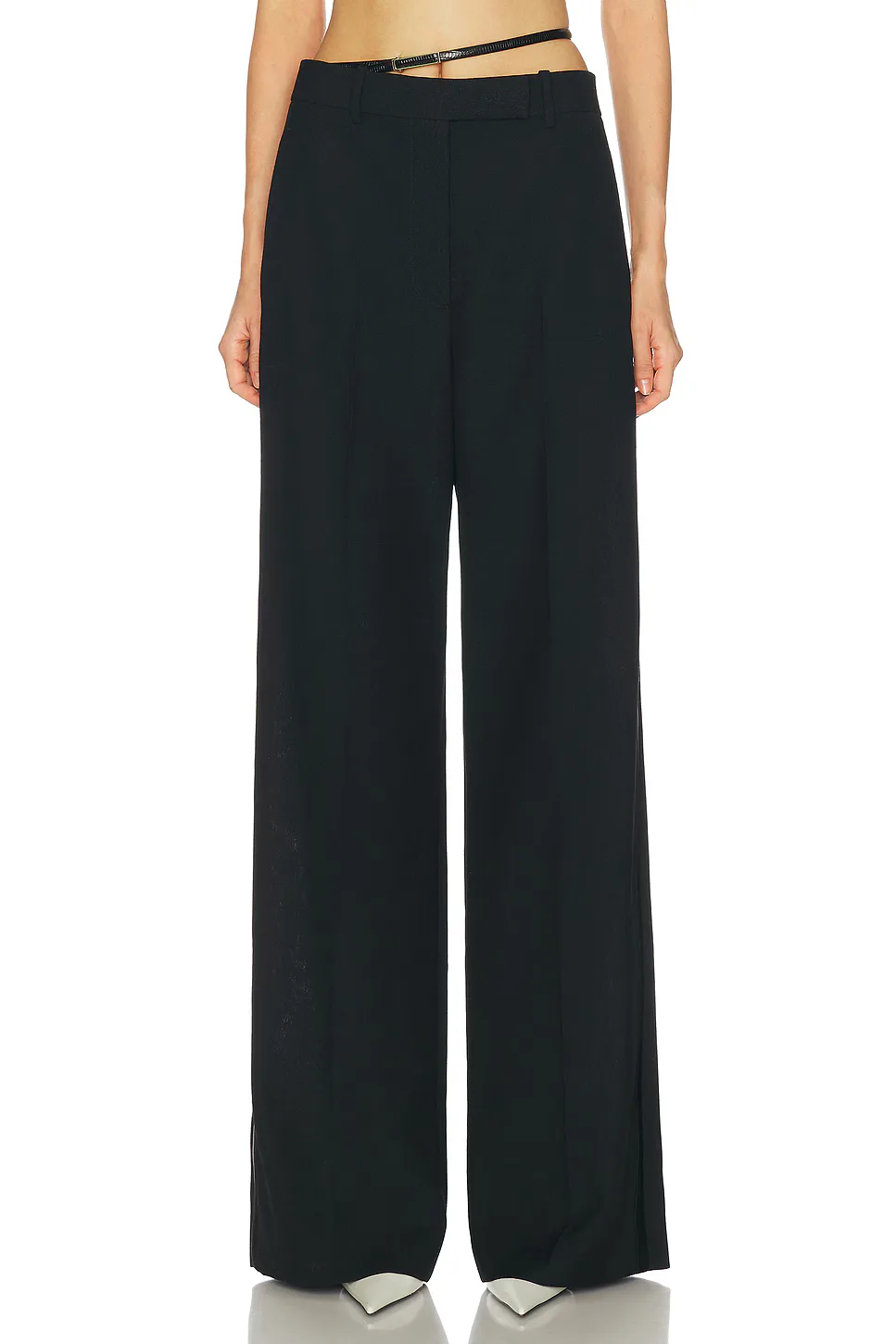 Sharp Slanted Belted Tuxedo Wide Leg Pant by Tom Ford