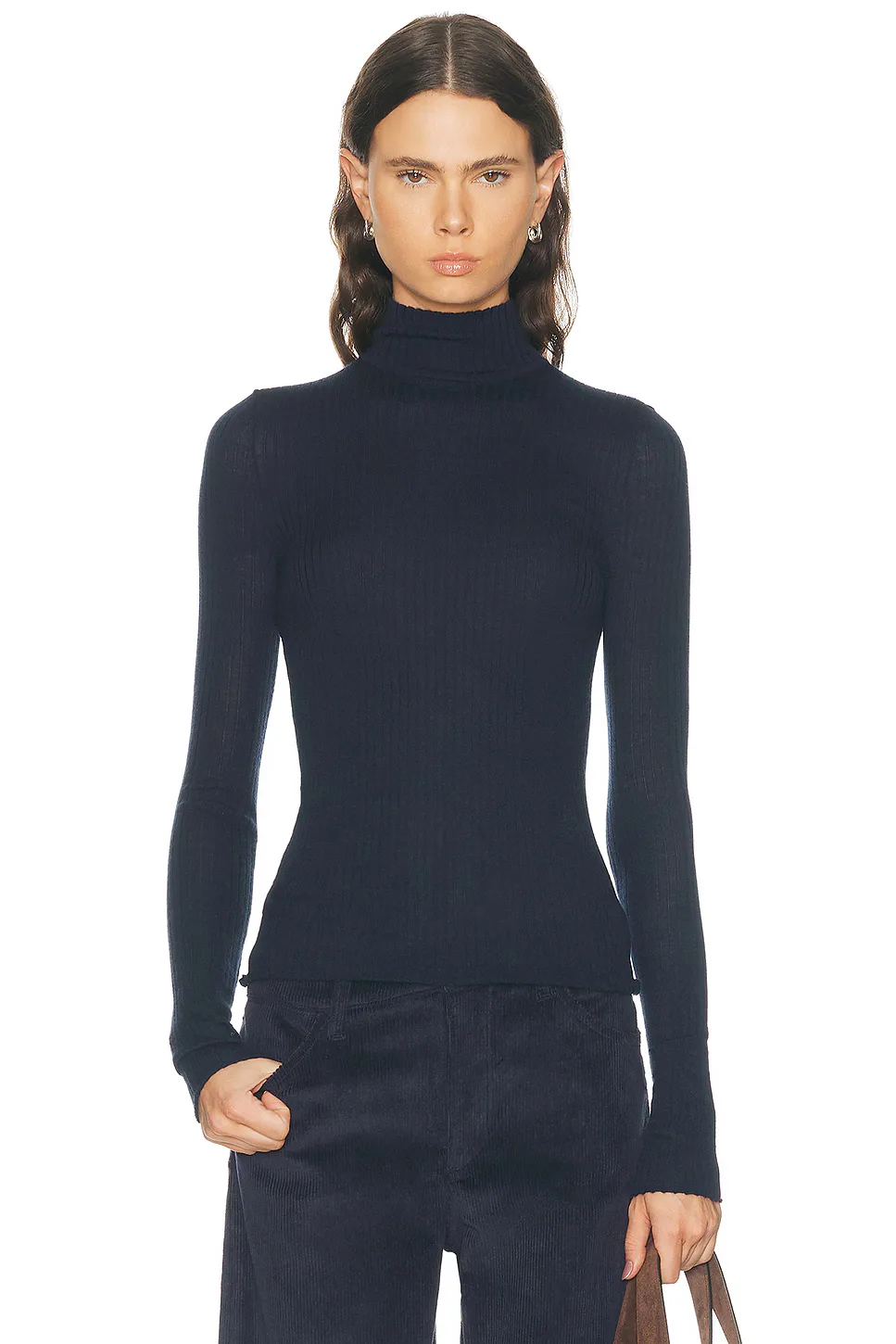 Long Sleeve Mock Neck Top by Sprwmn