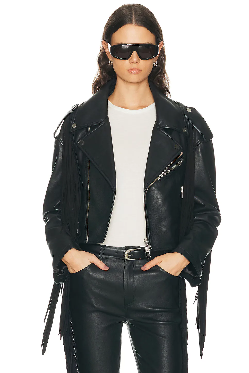 Moto Fringe Leather Jacket