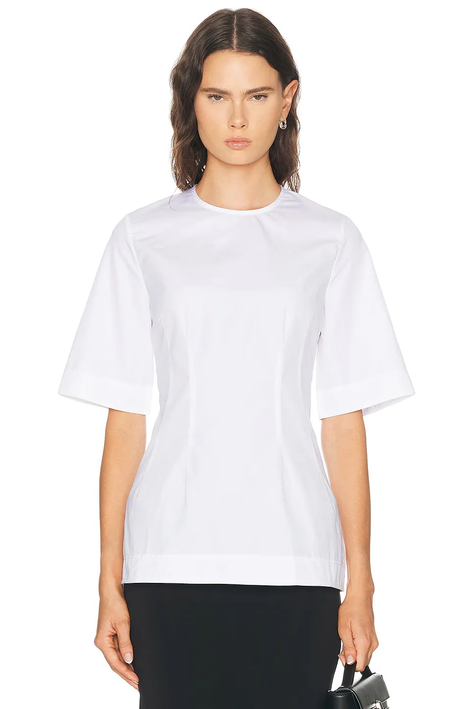 Sculptural Cotton Tee by Totême