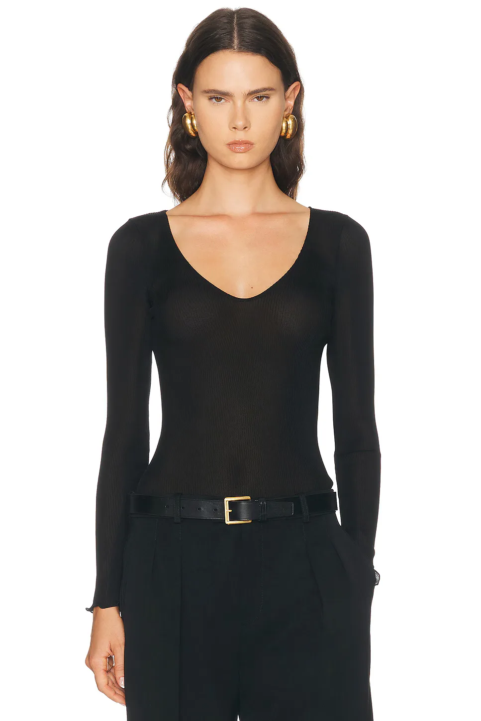 Cassandre V Neck Top by Saint Laurent