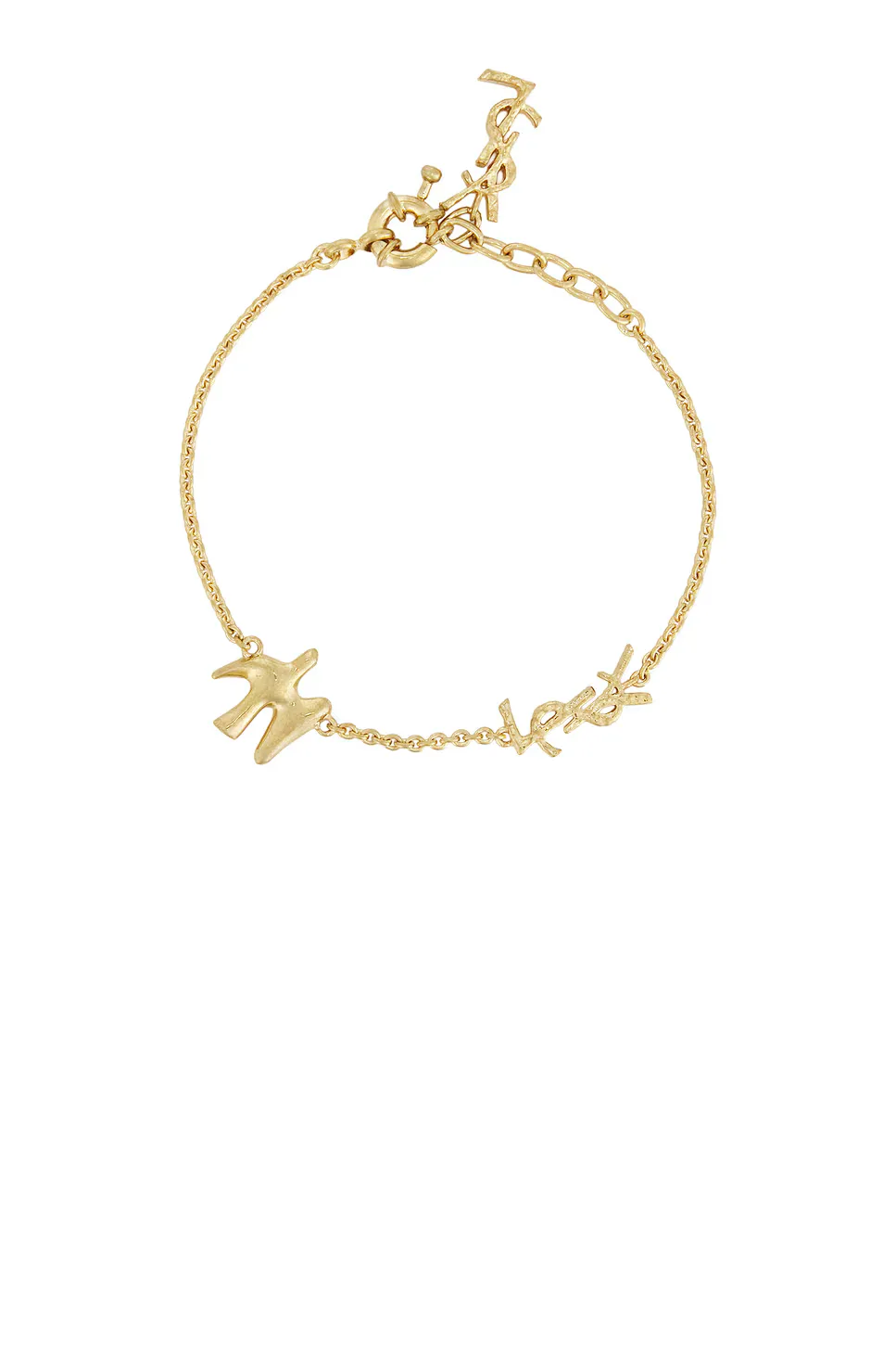Thin YSL & Dove Bracelet