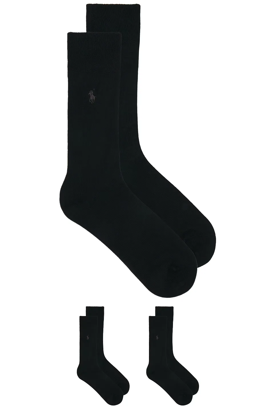 Soft Touch Flat Knit Dress Socks 3-Pack by Polo Ralph Lauren