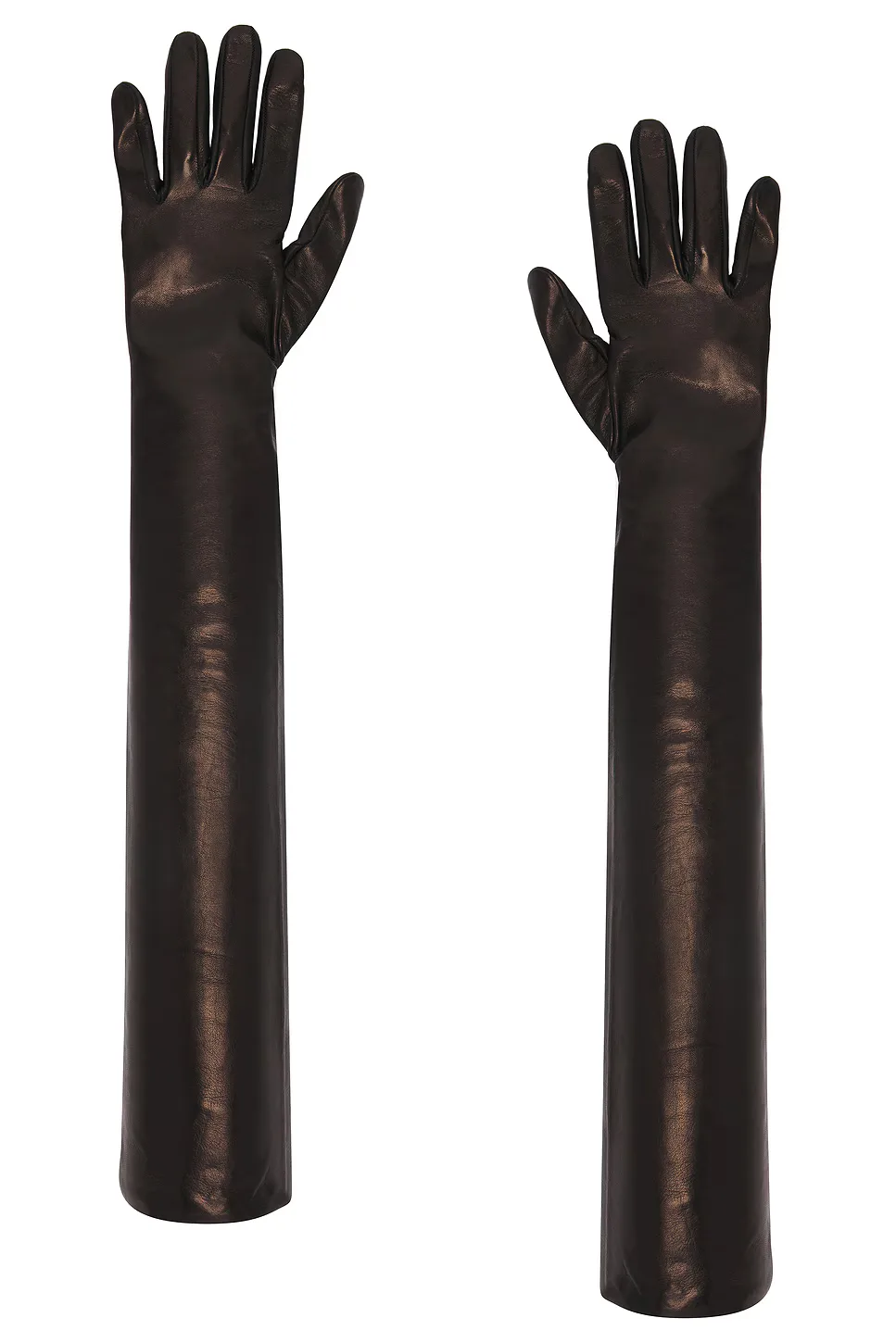 Extra Long Leather Gloves by Totême