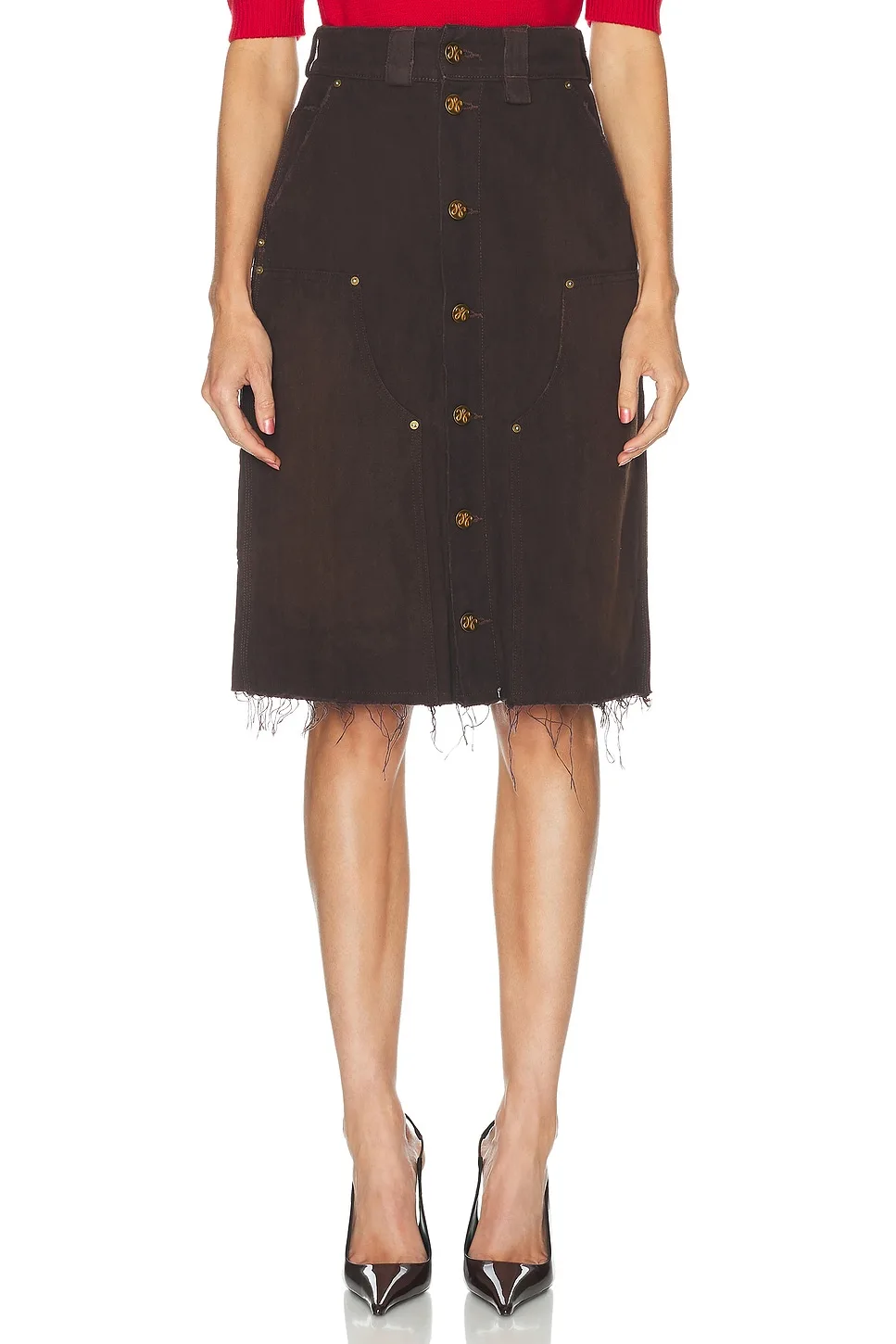 Midi Workwear Skirt by Willy Chavarria