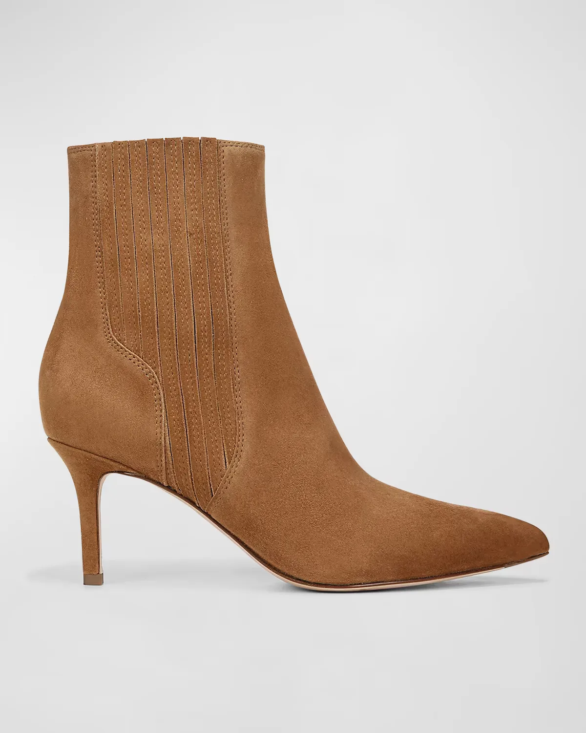 70mm Lisa Suede Stiletto Ankle Booties by Veronica Beard