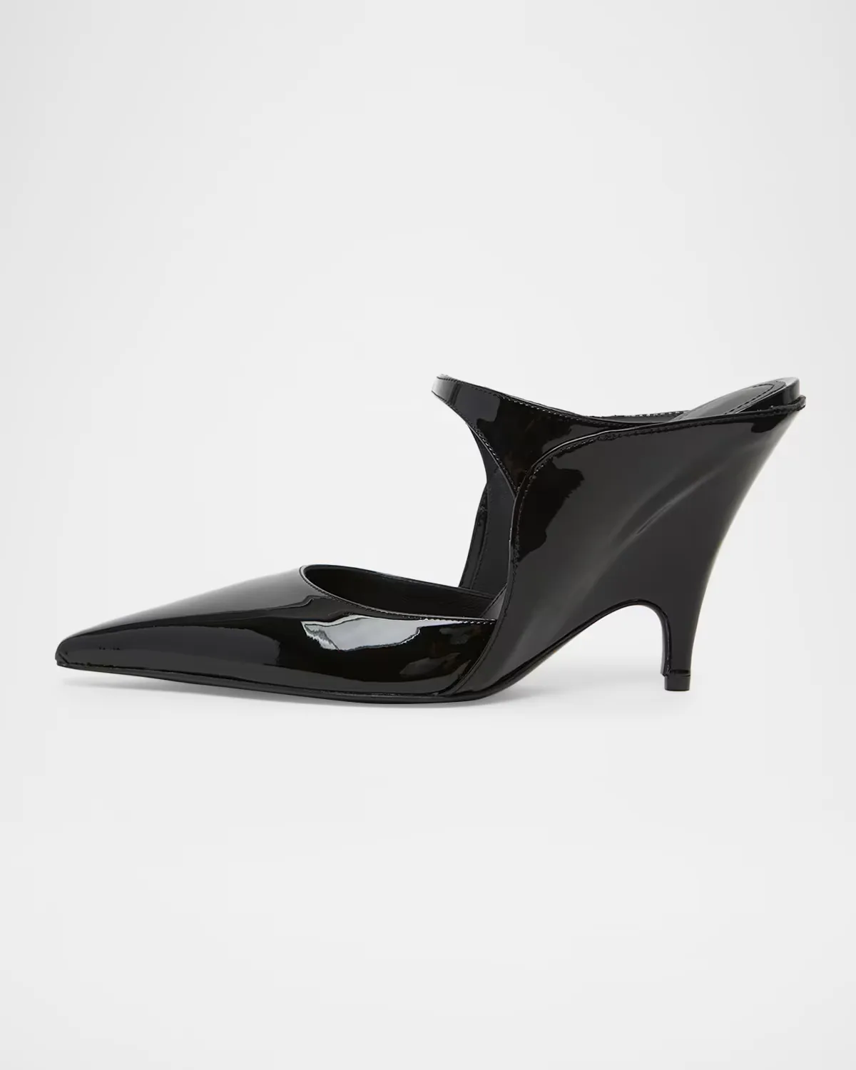 95mm Jasir Patent Leather Mule Pumps by Ferragamo
