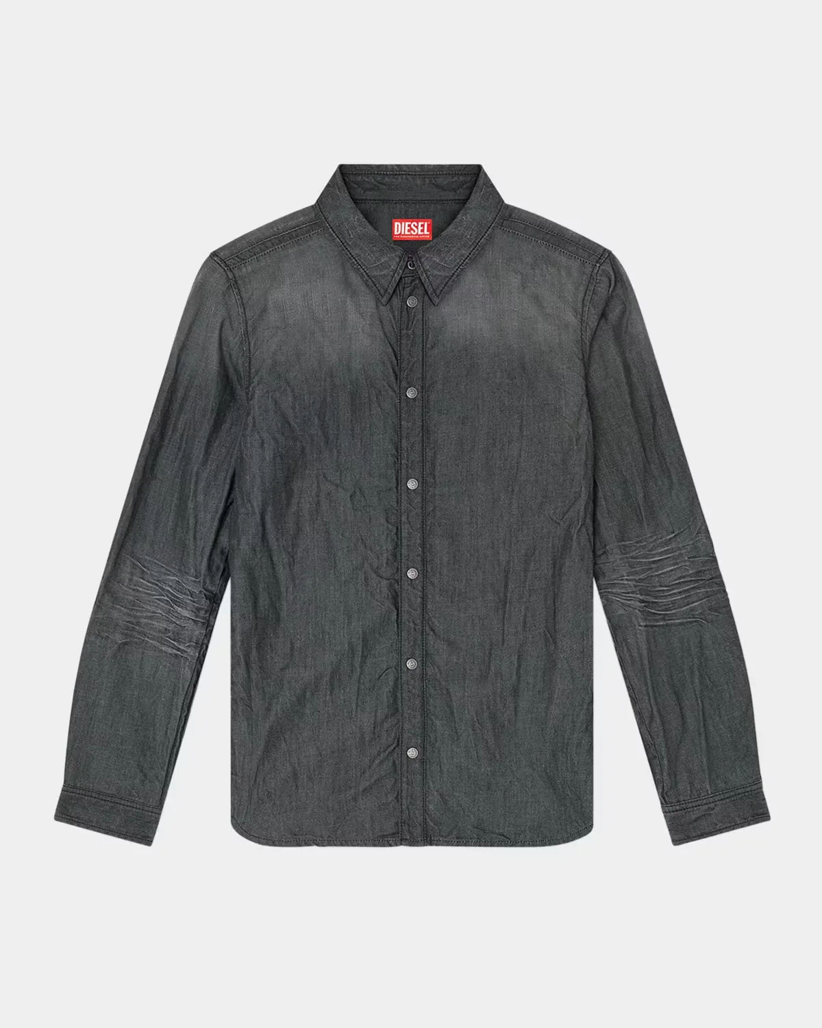 Synar Washed Denim Button-Front Shirt by Diesel