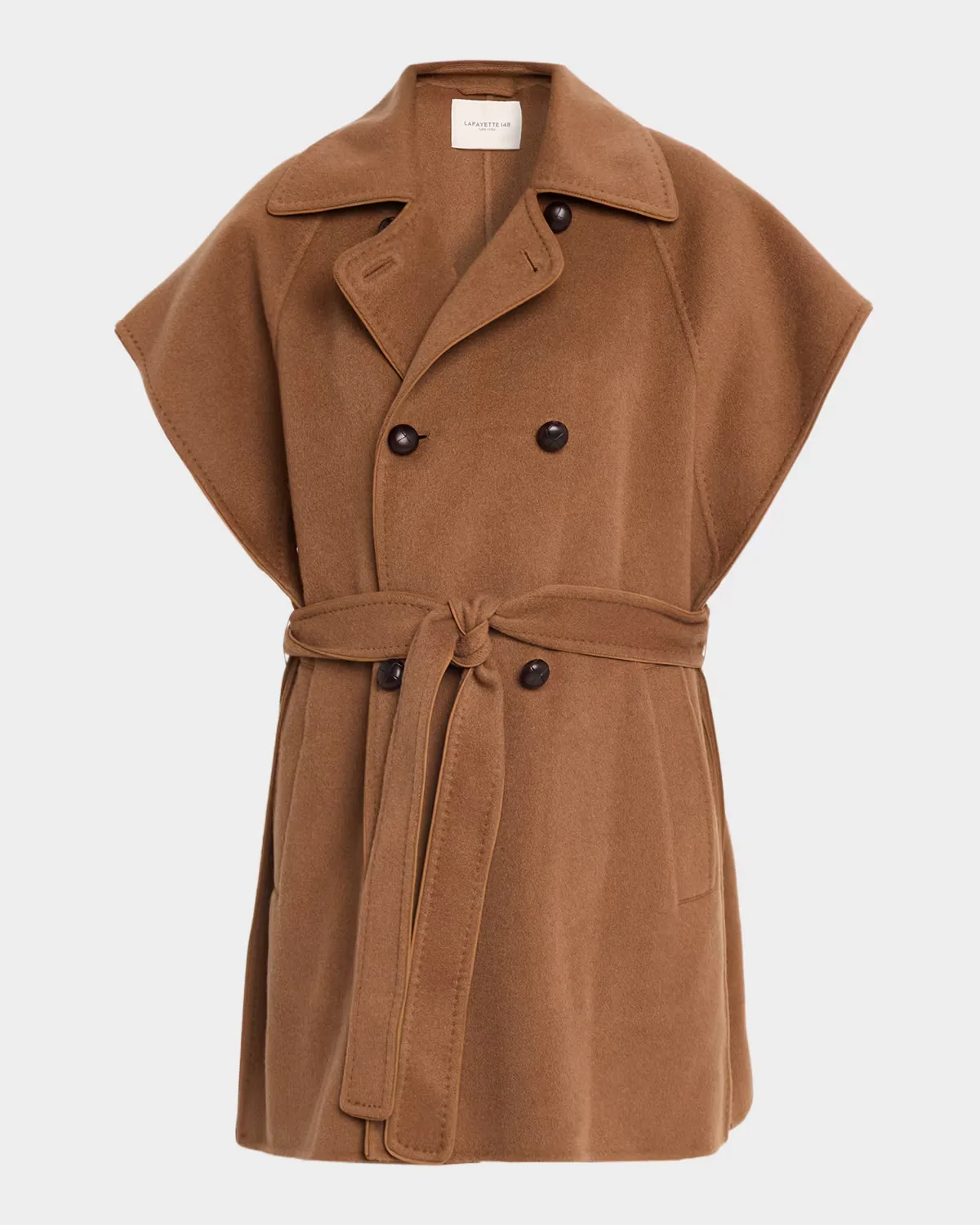 Oversized Double-Breasted Cashmere Vest by Lafayette 148 New York
