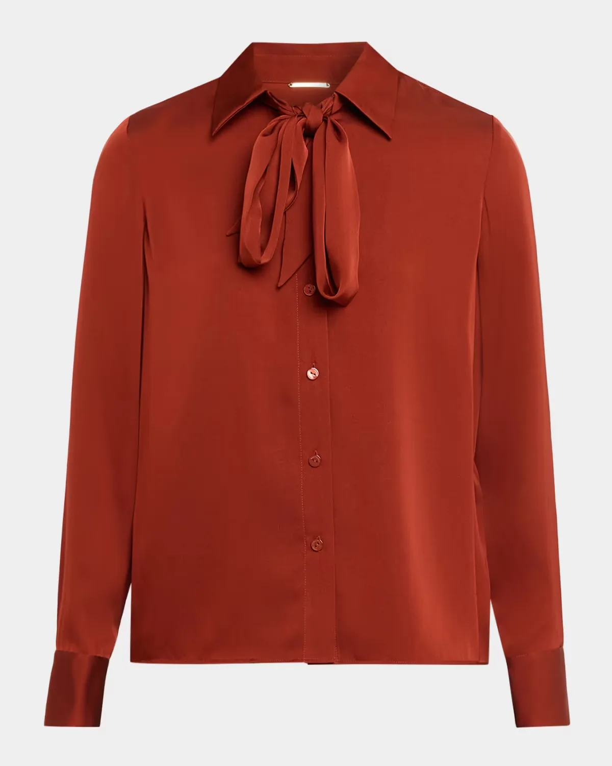 Solana Stretch-Silk Tieneck Blouse by Elie Tahari