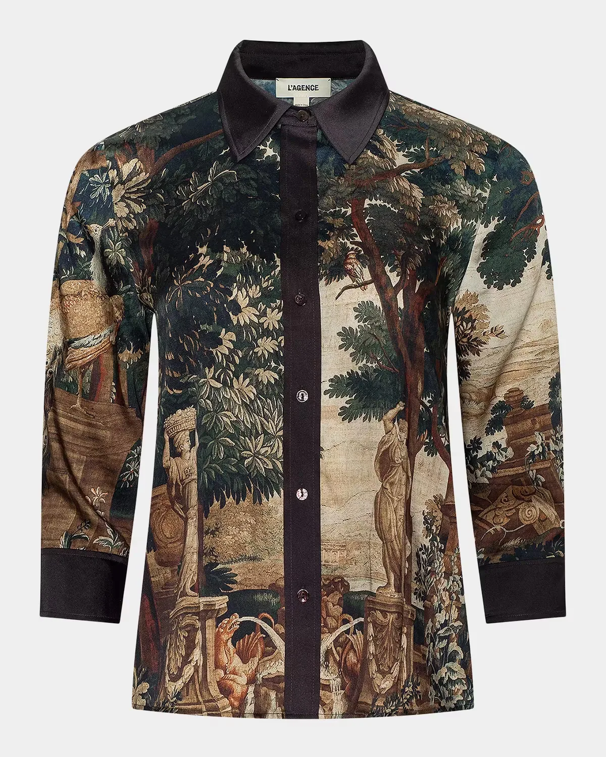 Eulalie Placement Print Blouse by L & apos;AGENCE